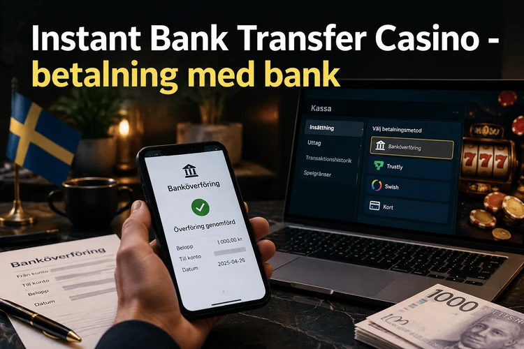 Instant Bank Transfer Casino - betalning med bank